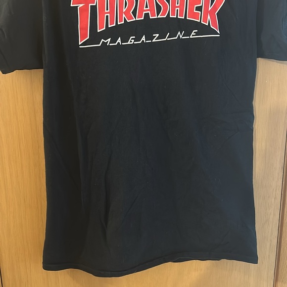 Thrasher Magazine Short Sleeve Tee T-Shirt Black Red Size Medium - Picture 5 of 8